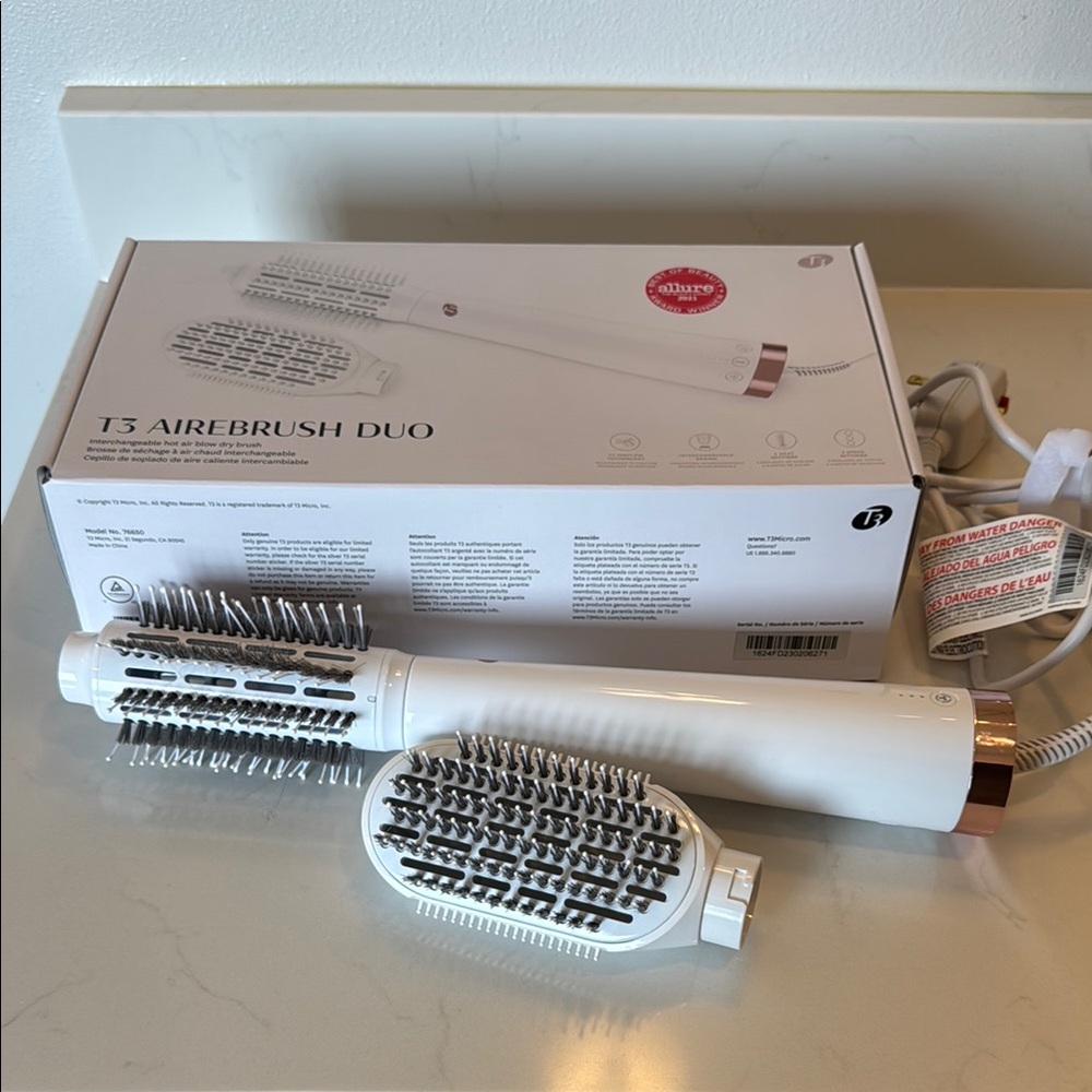 T3 Airebrush Duo in White with Rose Gold Accents
